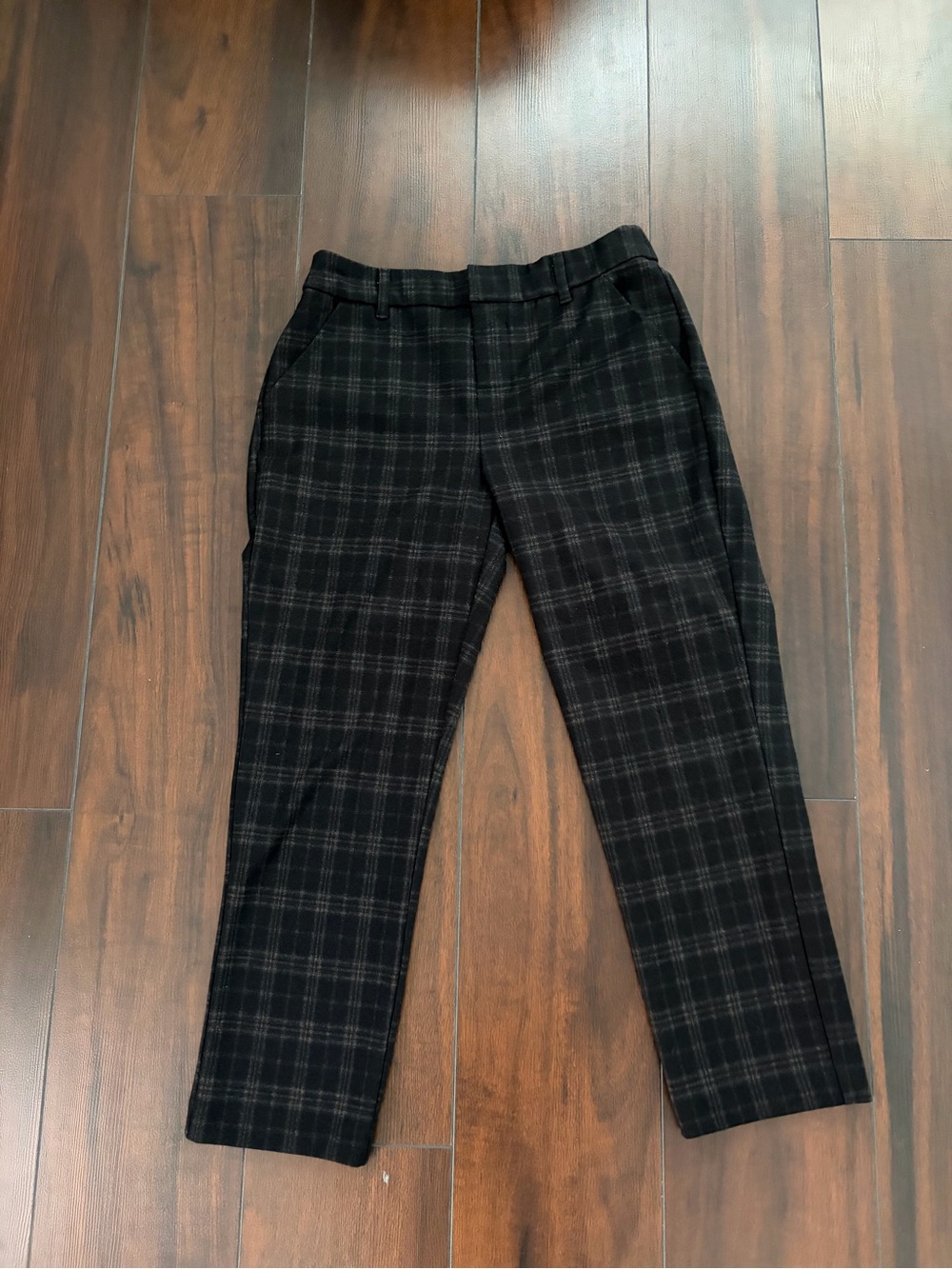 Wit & Wisdom Women’s Black Plaid Ankle Length Dress Pants